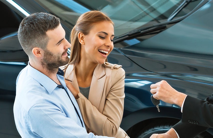 Customer receiving vehicle offer