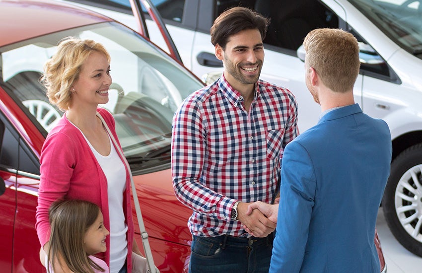 Customer discussing vehicle appraisal